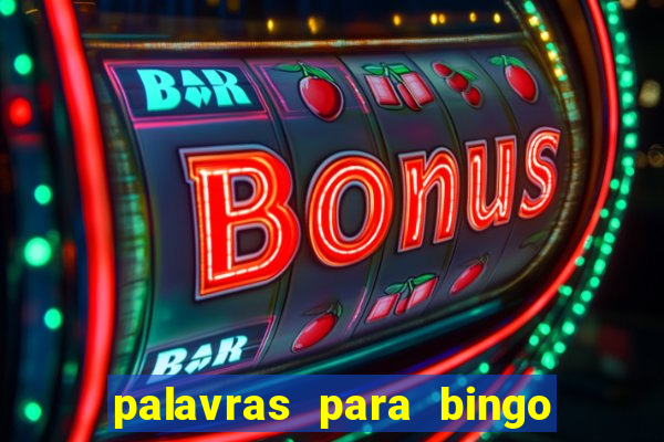 palavras para bingo cha de bebe